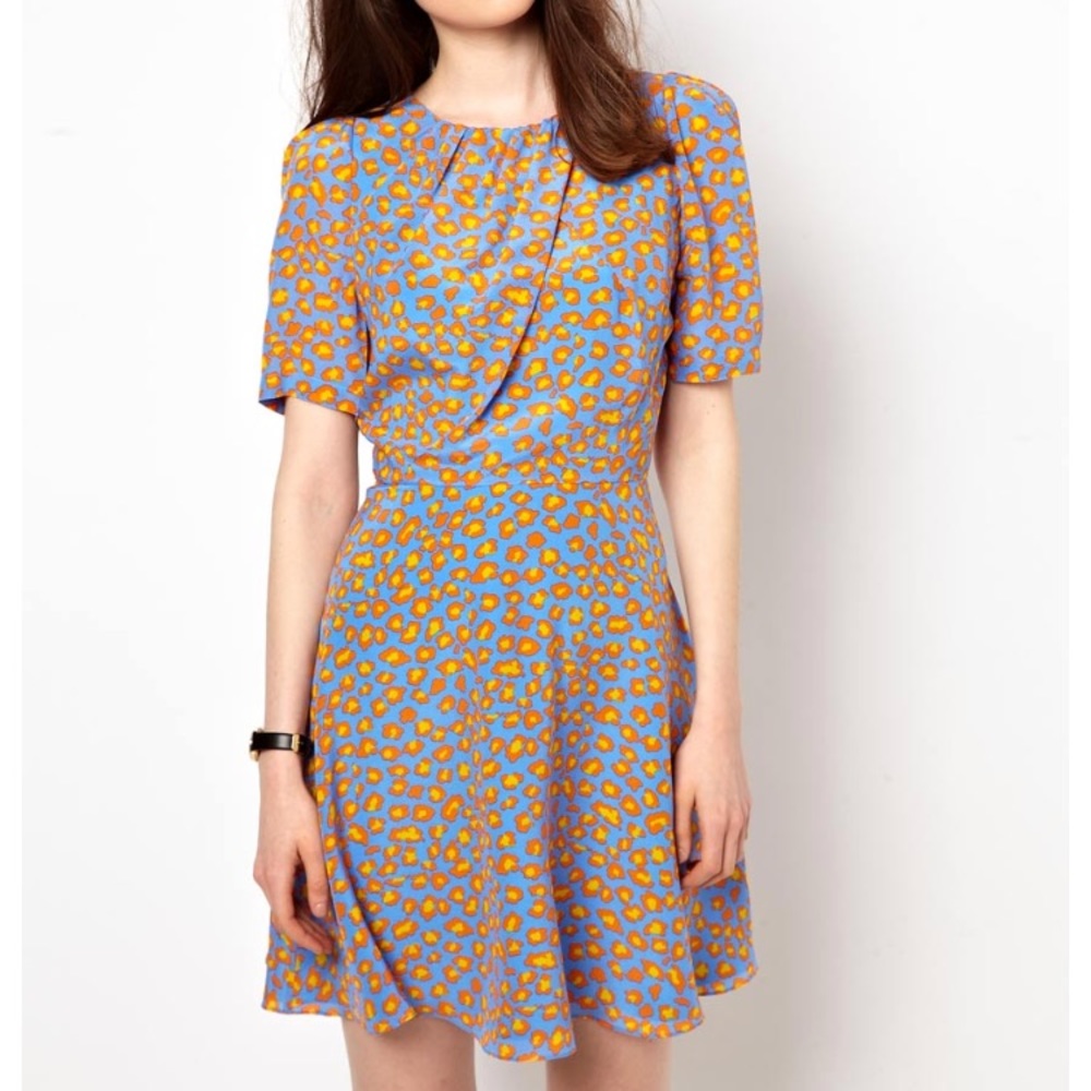 Boutique by Jaeger Leopard Print Silk Tea Dress 10